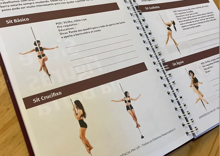 Páginas da apostila do nível intermediário da Experiência Pin Up