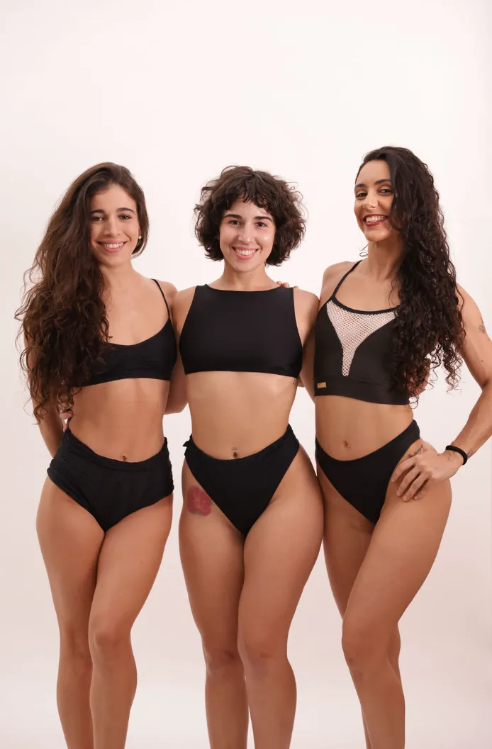 Carol Martins, Fernanda Figueira e Roberta Martins, professoras da Experiência Pin Up